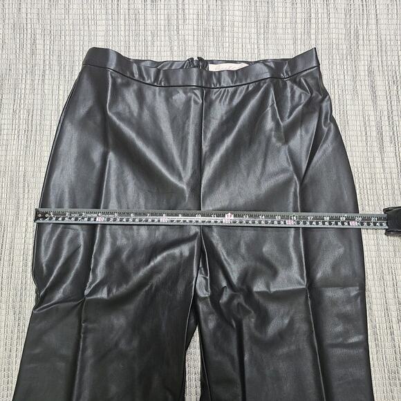 Hutch x Anthropologie Black Rez Faux Leather Flare Dress Pants Womens Size 12 - Picture 11 of 12
